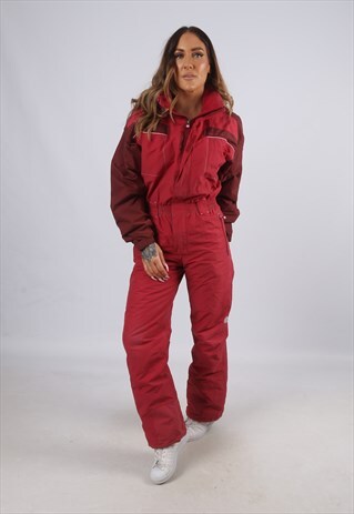 VINTAGE QUECHUA FULL SKI SUIT SNOW SPORTS UK 8 - 10 (XBG)