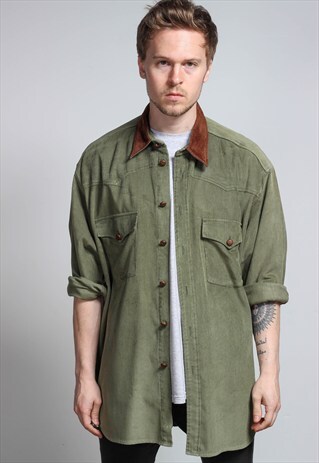 VINTAGE OVERSIZED CORDUROY SHIRT