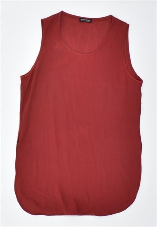 VINTAGE 90'S ARMANI VEST TOP MAROON