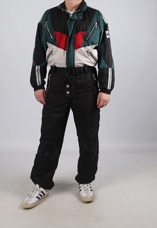 VINTAGE FULL SKI SUIT SNOW SPORTS UK M 38" (FAEL)