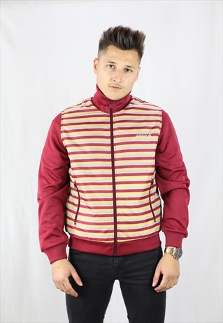 MENS VINTAGE ADIDAS JACKET LARGE CARDIGAN TENNIS SLIM 90S
