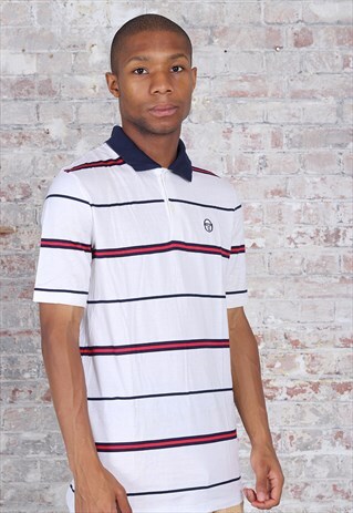 VINTAGE SERGIO TACCHINI LOGO POLO WHITE