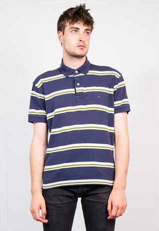 90'S STRIPED TOMMY HILFIGER POLO T-SHIRT