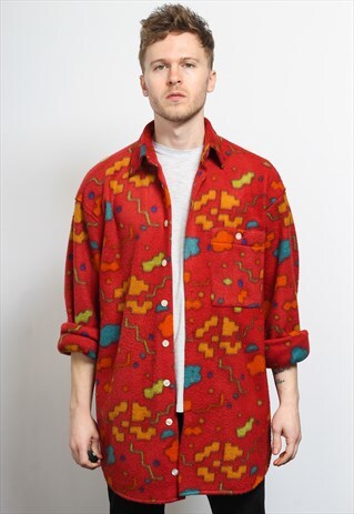 VINTAGE AZTEC PATTERNED SHIRT