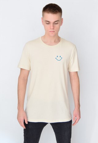 BEIGE OK (BLUE) T-SHIRT