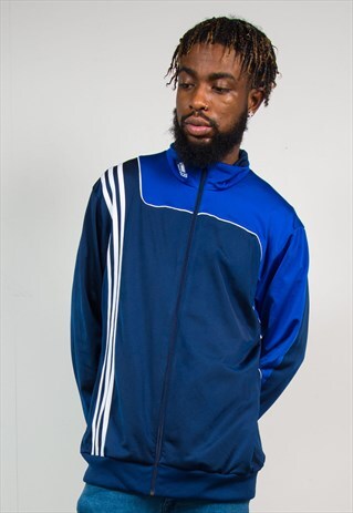 ADIDAS BLUE TRACKSUIT JACKET TOP