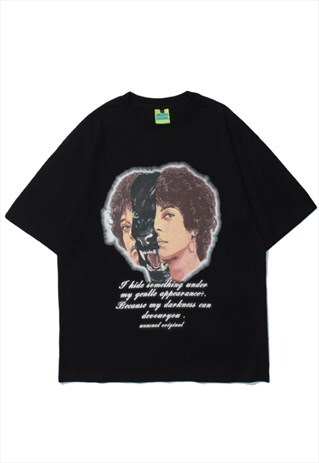 KALODIS FASHION CHARACTER PRINTING CASUAL T-SHIRT