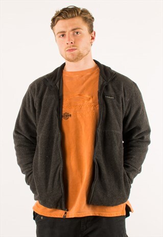 VINTAGE GREY TIMBERLAND FULL ZIP FLEECE