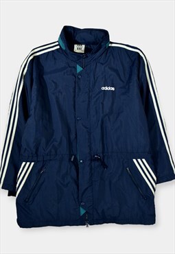 Vintage Adidas Coat Full Zip Logo Blue