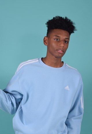VINTAGE ADIDAS BABY BLUE SWEATSHIRT