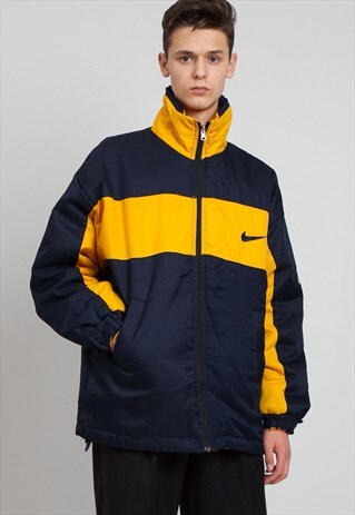 VINTAGE NAVY YELLOW NIKE JACKET
