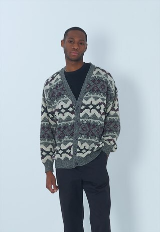 VINTAGE DHAGA KNITTED CARDIGAN