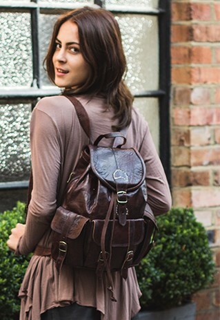 VINTAGE STYLE COCO LEATHER BACKPACK (MEDIUM)