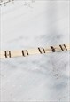 HANDMADE CREAM BROWN UPSYCLED BONE/LEATHER BEADED TIE BELT