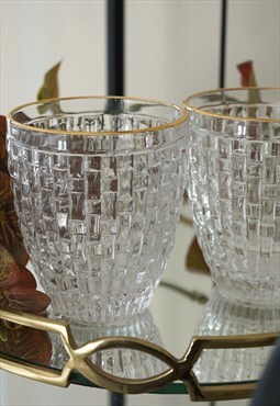 Luxury Cocktail Glass Tumblers with Gold Edge