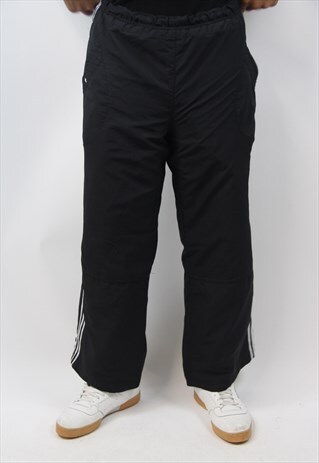 VINTAGE BLACK ADIDAS TRACKSUIT BOTTOMS