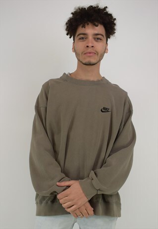 VINTAGE 90'S NIKE KHAKI SWEATSHIRT