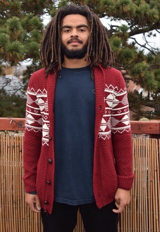 RETRO PATTERN CARDIGAN