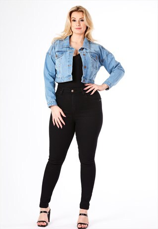 CURVE BLACK HIGH WAIST SKINNY JEANS
