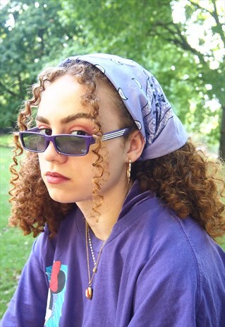 PURPLE 90S RETRO SMALL SUNGLASSES