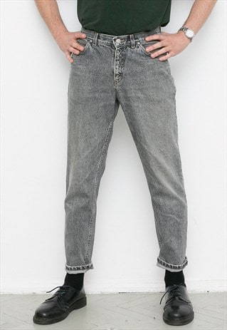 WASHED GREY LEE JEANS