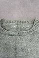 VINTAGE KNITTED JUMPER CABLE KNIT PATTERNED CHUNKY SWEATER
