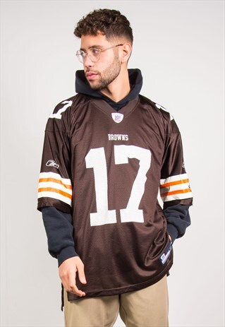 NFL SHIRT CLEVELAND BROWNS AMERICAN FOOTBALL JERSEY