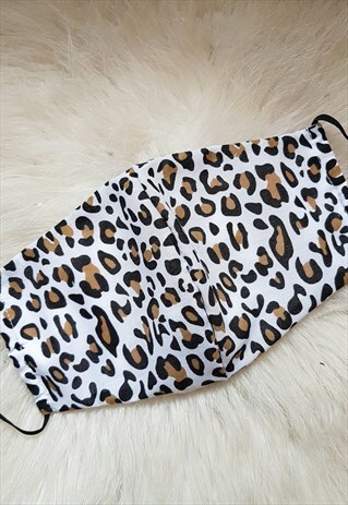 LEOPARD PRINT FACE MASK COVERING