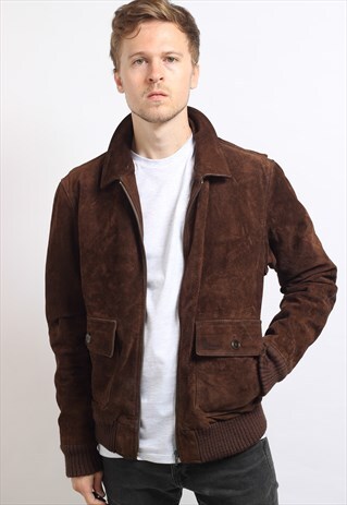 VINTAGE SUEDE BOMBER JACKET