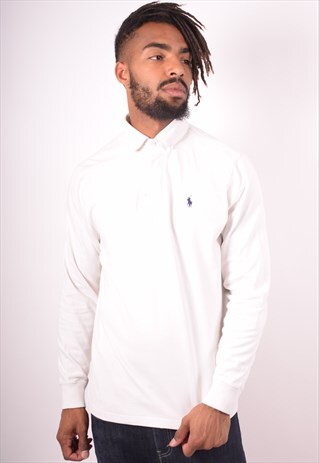 POLO RALPH LAUREN MENS VINTAGE RUGBY POLO SHIRT LONG SLEEVE