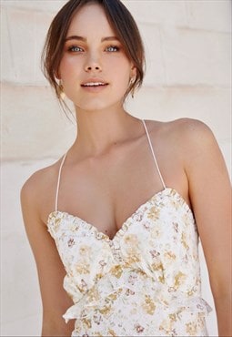 Samantha dress - Yellow Floral - bridesmaid dress - formal