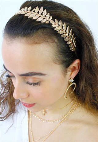 GOLD LEAF GRECIAN CROWN ALICE HEAD BAND