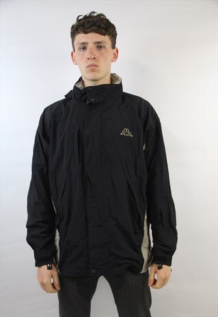 VINTAGE KAPPA 90'S BLACK SPORTS JACKET