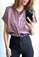 Glossy Lilac Summer Patterned Blouse 