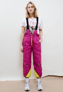 Vintage 80S Dolomite Padded Petite Winter Suspender Pants S