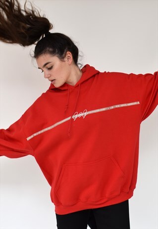 G&G UNISEX SWIRL RIBBON RED HOODIE