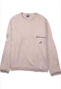 Nike 90's Swoosh Crew Neck Sweatshirt XXLarge (2XL) Beige Cr