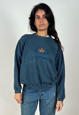 Vintage Ronweil Sweatshirt Women's Teal Blue