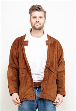 Vintage 80's Shearling Jacket in Brown