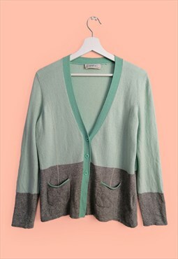 PUBLIC  Vintage 90's Wool Soft Knit Cardigan Mint Green
