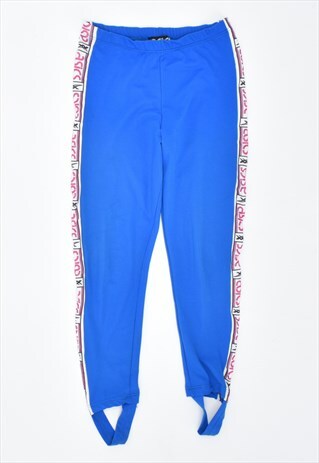 VINTAGE 90'S ASICS STIRRUP TRACKSUIT TROUSERS BLUE