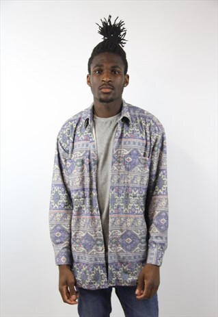 VINTAGE FLANNEL PATTERNED SHIRT