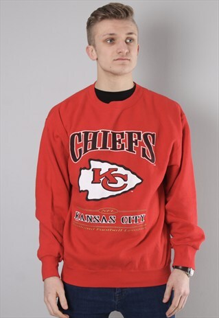 VINTAGE KANSAS CITY CHIEFS SWEATSHIRT JUMPER XL