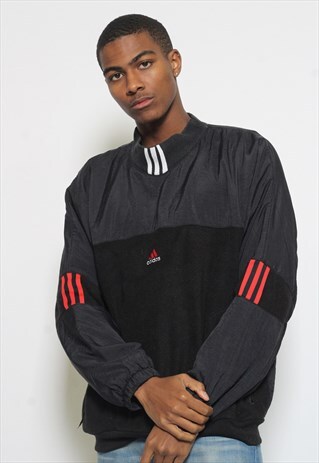 VINTAGE ADIDAS CREWNECK LOGO FLEECE