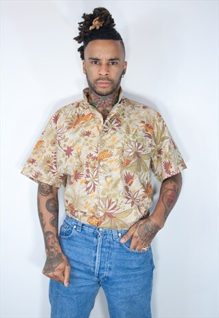 VINTAGE HAWAIIAN CRAZY PATTERNED SHIRT