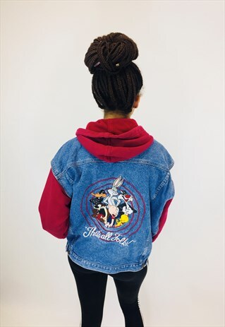 VINTAGE LOONEY TUNES EMBROIDERED DENIM JACKET