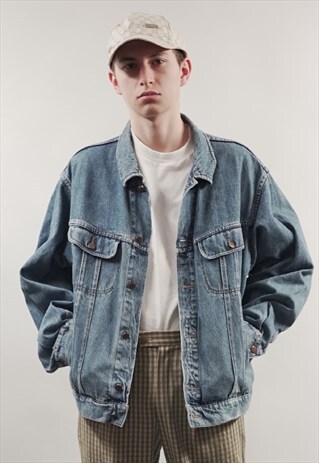 VINTAGE 90'S VALENTINO MID-BLUE DENIM JACKET