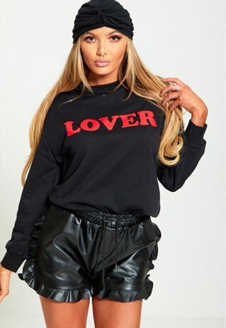 BLACK LOVER SNUG BOO JUMPER