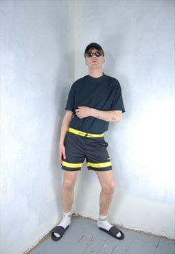 Vintage y2k board ocean festival swimwear shorts in black