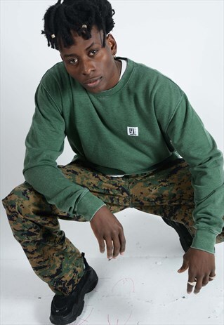 YIFY WHITE LABEL SWEATSHIRT IN GREEN